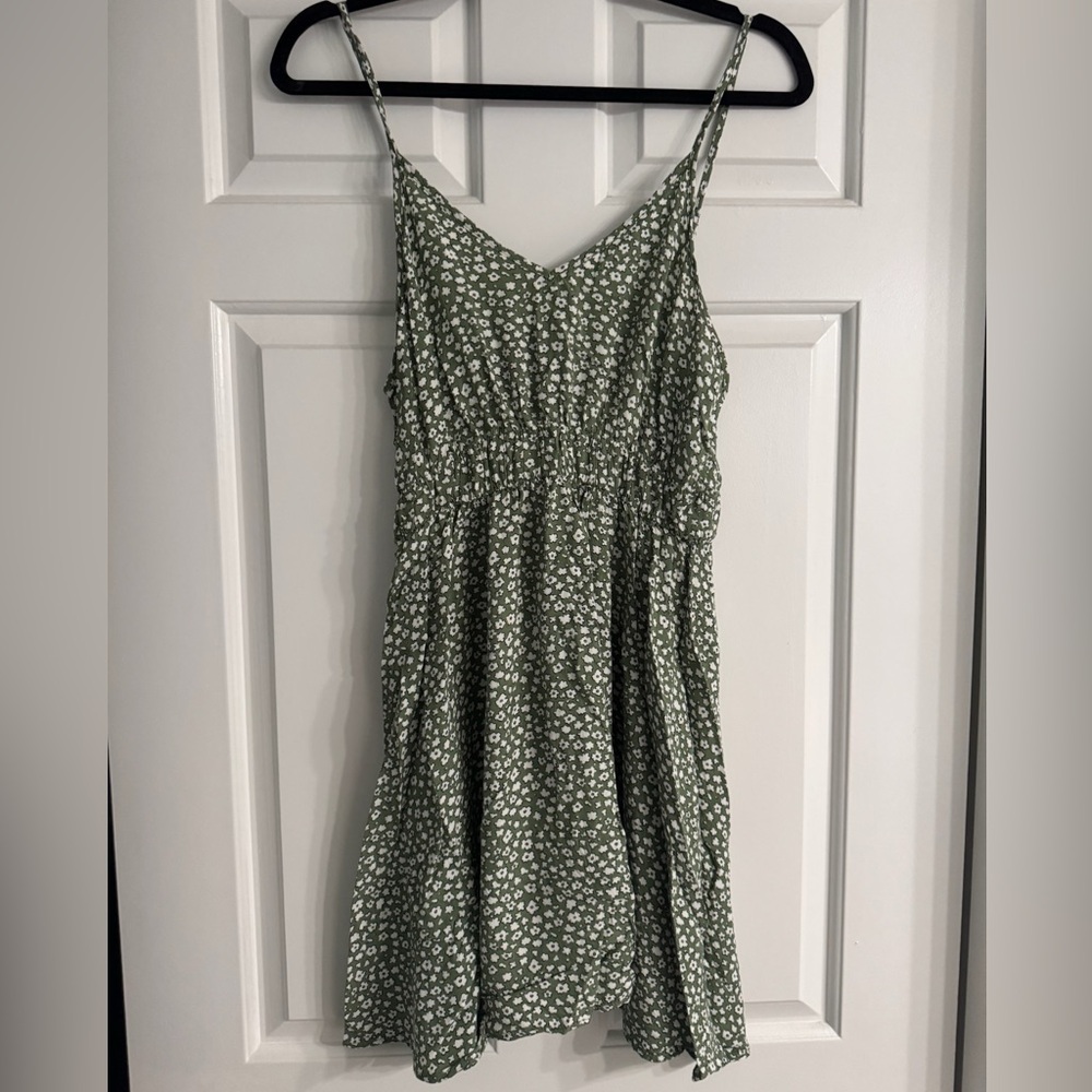 SHEIN Green Floral Dress